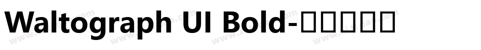 Waltograph UI Bold字体转换